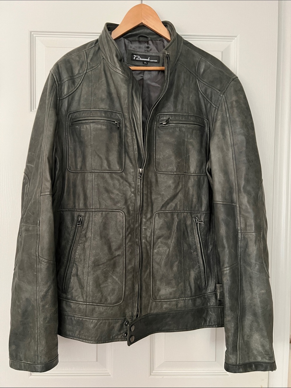 7 Diamonds Leather Jacket